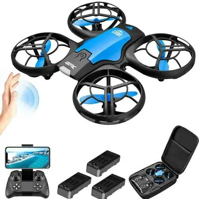 4DRC V8 Mini Drone RC Helicopter Quadcopter 3 Batteries Toy BLUE • $28.90