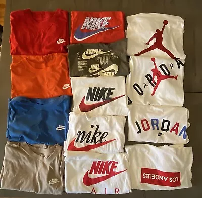 Lot Of 13 Men’s Large The Nike Store & Air Jordan Jump Man Embroidered T-Shirts • $90