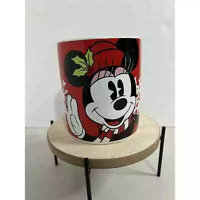 Disney Minnie Mouse Coffee Mug Oversized Cup Christmas Red Galerie RARE • $15