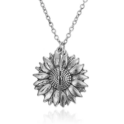 Sunflower Locket You Are My Sunshine Engraved Pendant/ Chain & Gift Box • £4.90