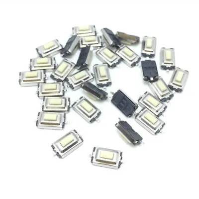 X10 PCS SMD WHITE MICRO SWITCH 3X6X2.5mm Tactile Push Button Switch Tact DIY PCB • £2.39