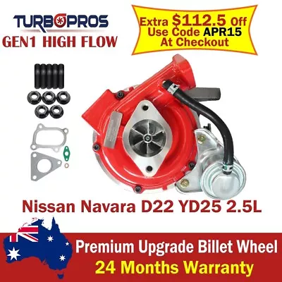 GEN1 High Flow Billet Turbo Charger For Nissan Navara D22 YD25 2.5L • $697.50