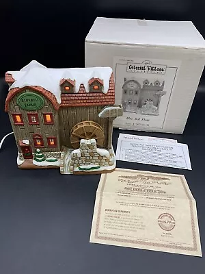 VTG 1997 Lefton’s Colonial Blue Bell Flour Lighted Mill Christmas Village House • $69.99