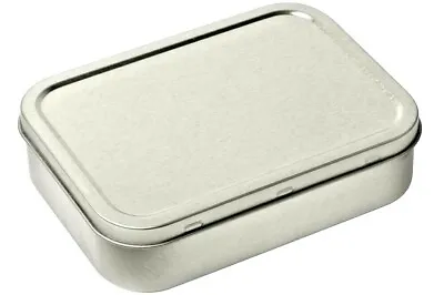 £5.20 • Buy 2oz LARGE UNHINGED Cigarette Tobacco STASH Metal Baccy Bait SILVER Tin