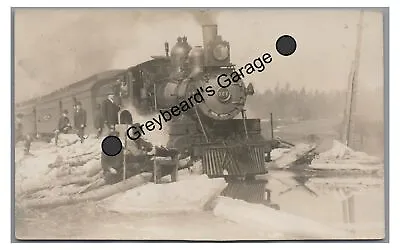 RPPC Railroad Train Crawford County MEADVILLE COCHRANTON PA Real Photo Postcard • $74.99