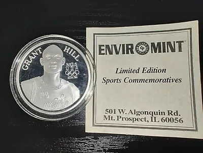 ENVIROMINT Grant Hill Olympic Dream Team 1oz .999 Fine Silver Number Limited NBA • $60