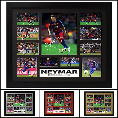 $120 • Buy Neymar Signed Framed Memorabilia Limited Edition V3