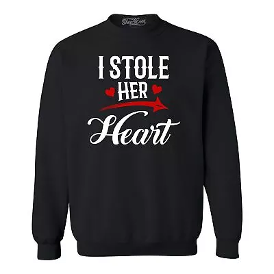 I Stole Her Heart Couples Matching Valentine Crewnecks Couples Sweatshirts • $27.99