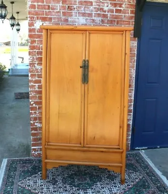 Chinese Antique 2 Drawer 2 Door Bedroom Armoire Wardrobe Cabinet  • $2200