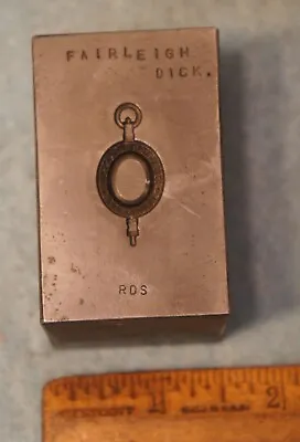 Vintage FAIRLEIGH DICKINSON UNIVERSITY Key Pendant STEEL STAMPING DIE CG684 • $60