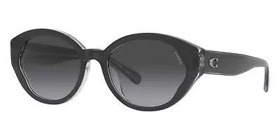 Coach Women's 55mm Black/Transparent Grey Sunglasses • $521.19