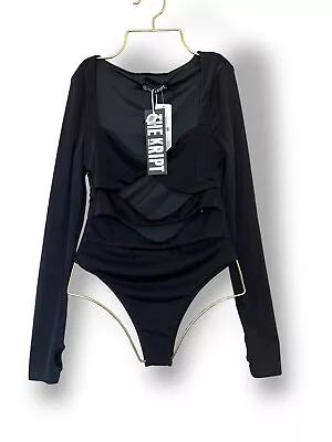 Urban Outfitters Celeste The Kript Open Back Bodysuits Black M • $61.31