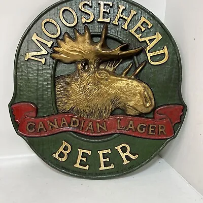 Vintage Moosehead Canadian Lager Beer Plastic 3d Advertisement Ad Sign 14  • $45