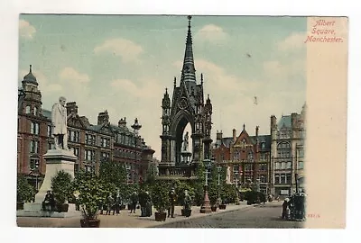 GB KEVII Albert Square Manchester Posted Salford POSTCARD 1907 • £1.50