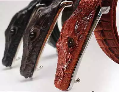 Men Alligator Design Crocodile-Embossed Leather Belts Genuine Cow Leather Belt 9 • $20.27