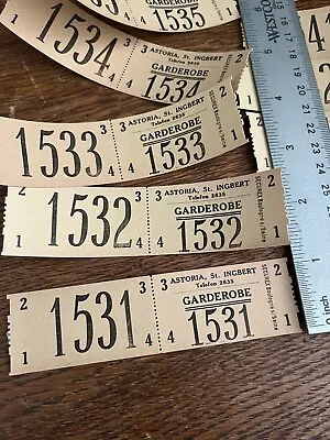 German Coat Room Tickets - Vintage Garderobe Lot Of 40 • $12