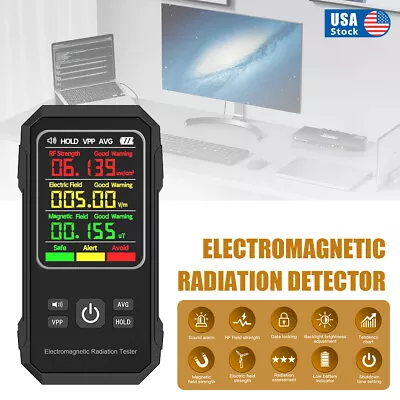 Electromagnetic Field Tester Digital Sensor Reader EMF Meter Radiation Detector • $25.69