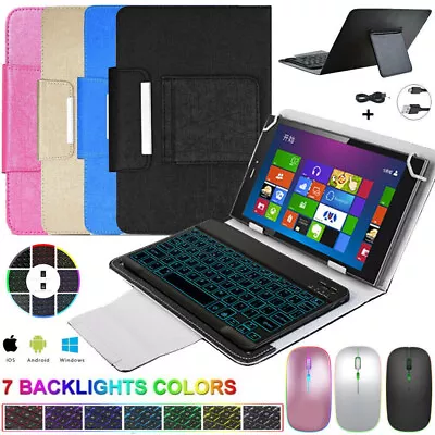 Universal Backlit Keyboard Case Mouse For Universal Android Tablets 10  10.1  • $12.91