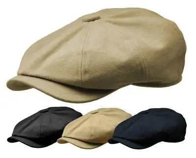 ROOSTER Cotton Canvas Newsboy Gatsby Cap Flat Driving Ivy Cabbie Hat Golf Black • $19.99