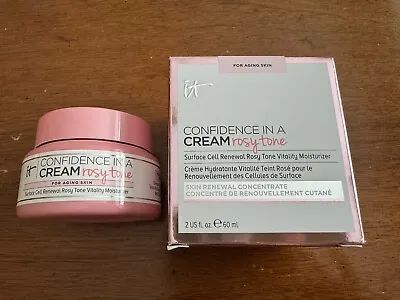 It Cosmetics Confidence In A Cream Rosy Tone Moisturizer 2 Oz For Aging Skin • $32.88