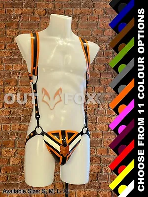 Rubber Latex Fox Union Sling Harness Jock Thong - 14 Colours Available • £65