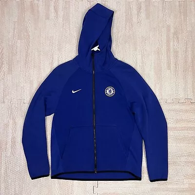 Nike Mens Chelsea Tech Fleece Rush Blue Full Zip Hoodie Size Small (AH5198 495) • $34.99