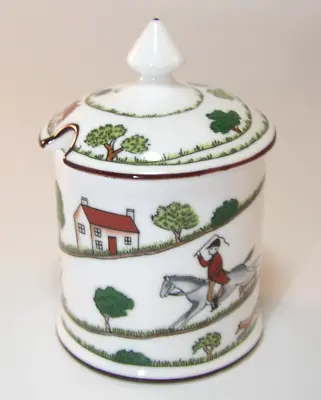 Coalport Hunting Scene  Mustard Condiment Pot C1990s Excellent • £14.99