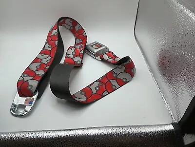 $14.99 • Buy 2013 Pokemon Logo Graphic All Over Print Adjustable Belt Unisex DEFECT Cosmetic