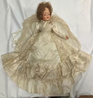 18   Madame Alexander Composition Doll Lace Dress/ Cape Blinking Eyes • $125