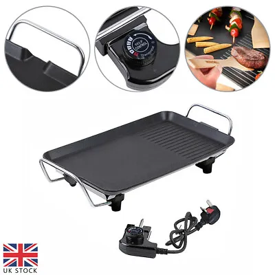 £22.36 • Buy Large Size Electric Teppanyaki Table Top Grill Griddle BBQ Hot Plate Barbecue UK