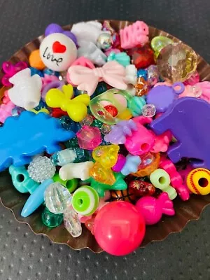 150pc Jewelry Beads Assorted Mix - Mixed Lot Of Plastic Jewelry Beads  • $5.50