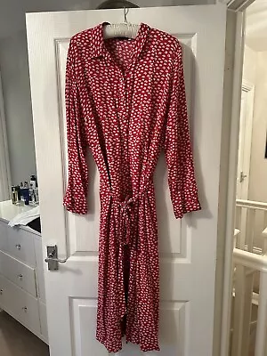 Mint Velvet Red Shirt Dress Size 18 • £14.99