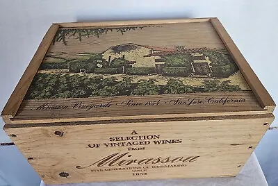 Vintage Wooden Wine Crate/Box With Sliding Cover Vintage Wine Box ... • $48.99