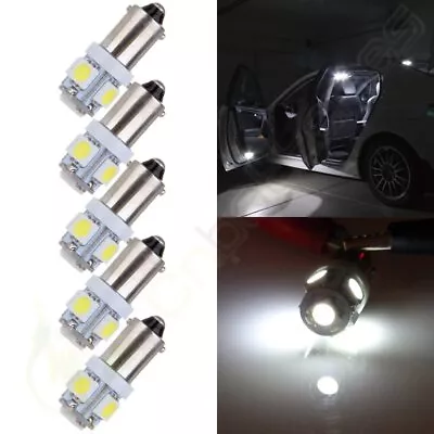 5x T11 BA9S 5SMD LED Interior License Plate Light Bulbs T4W H6W Q65B 363 White • $8.41