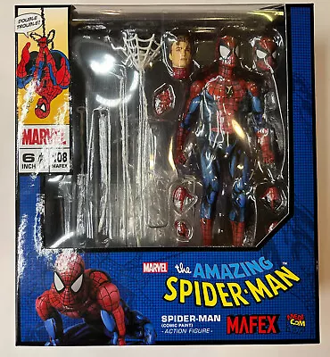 Medicom MAFEX No. 108 Spider-Man (Comic Paint) AUTHENTIC 6  Action Figure • $149.99