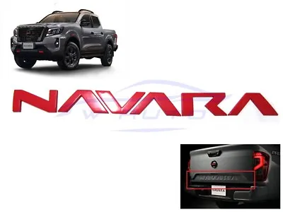Red Rear Logo Badge Tailgate Trim Fits Nissan Navara Pro-4X 2WD 4WD 2021 - 2024 • $104.50