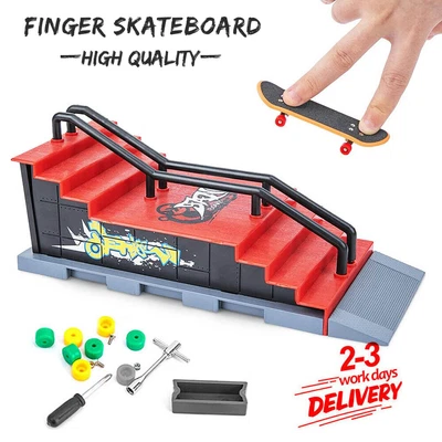 £10.89 • Buy Mini Finger Skateboard Kit Safe Fingerboard Ramps Set For Children Birthday Gift