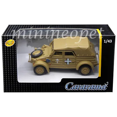 Cararama Military Vehicles 1/43 Volkswagen Kubelwagen Soft Top K Type 82 Tan • $7.45