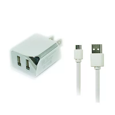 2.1A Wall Home AC Charger+5ft USB Cord For Verizon Motorola Droid Ultra XT1080 • $14.33