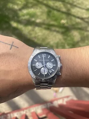 Michael Kors Layton Chronograph Stainless Steel Men's Watch 8190 • $50