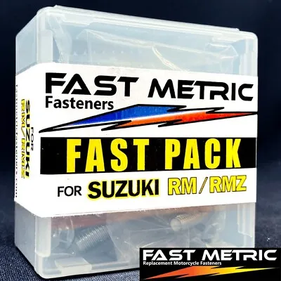 FASTMETRIC SUZUKI FASTPACK Bolts For RM RMZ 85 125 250 450 Carry Case • $14.99