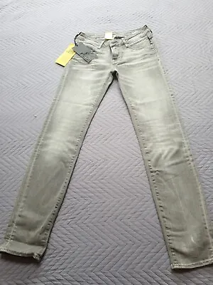 Womens Melting Pot Super Power Stretch Jeans W30 Grey Stone Washed  • £24