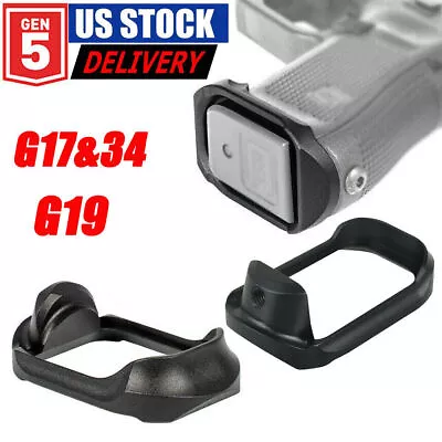 Black Aluminum Flared Magwell For Glock 17/34 G19 - Gen 5 G17 G34 G19 Mag Well • $14.49