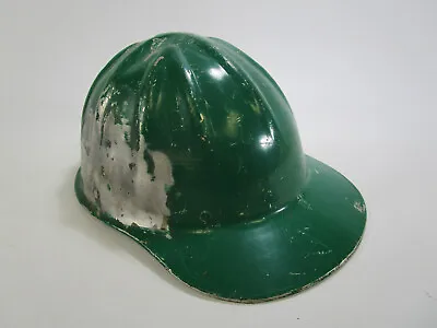 $29.99 • Buy Vintage Metal Aluminum Hard Hat Helmet With Insert Used Green