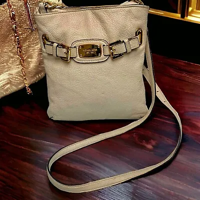 MICHAEL Michael Kors Hamilton Cream Pebble Leather Crossbody Bag • $25.49