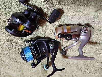 3 Fishing REELS  Penn Pursuit 3  Diawia. Abu Garcia Promax Used • $0.99