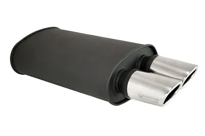 Megan Universal Muffler Quiet & Deep Tone O-VA Muffler Black Dual Oval Tips • $134.99