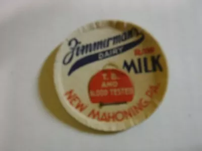 1 Lot Of 3x Vintage Zimmerman's Dairy Milk Bottle Cap New Mahoning PA • $5