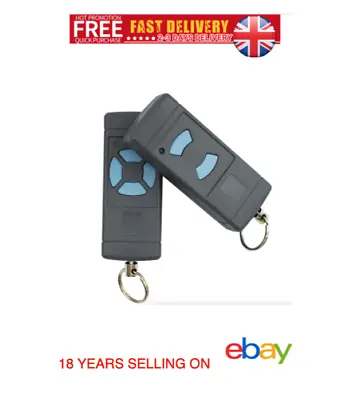 HORMANN Garage Door Remote Control KEY FOB With KEY RING 868Mhz HSM4 Blue Button • £19.95