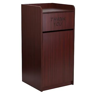 $259.83 • Buy Wooden Trash Can 36-Gal Tray Receptacle Restaurant Garbage Waste Bin Push Door